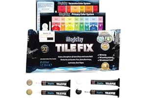 MagicEzy Tile Fix kolorowy wypełniacz do płytek naprawia uszkodzenia w ciągu kilku sekund. (zestaw startowy)