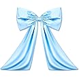Wavwavw Bow Decor Large Bow for Room, Coquette Giant Ribbon Tie for Birthday Party Backdrop Wall Decor(Sky Blue,24 x 18 Inches)