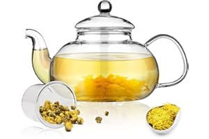 Kyraton Théière ronde pour infuseur de théière de tous les jours 1L, Résistant à la chaleur