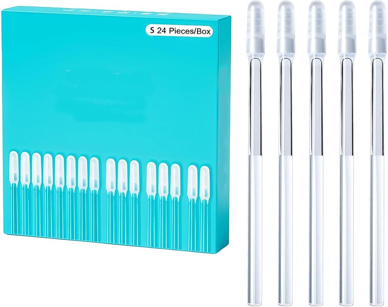 Limpiador Oidos, 24 Bastoncillos Oidos Adhesivos Con Punta Blando Lavable, Ear Cleaner, Limpia Oídos Herramientas Quitar cerumen Reutilizables Para Niños Y Adultos