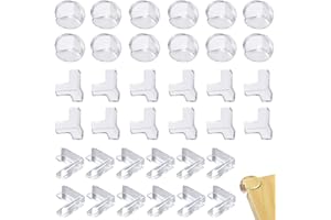 Toivize 36 paraspigoli per bambini, 3 tipi di paraspigoli trasparenti per bambini, protezione angolare di sicurezza per bambini, bordi taglienti per tavoli in vetro marmo in legno