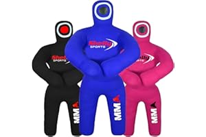 SHELLY SPORTS Shelly MMA Grappling Wrestling Dummy for Kids BJJ Punching Bag Wrestling Buddies Brazilian JIU Jitsu Standing Position Dummy Martial Arts Boxing Karate Training Dummies (47" / 4 Feet) UNFILLED