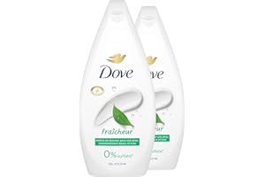 DOVE - Gel Douche - Essentiel Fraîcheur - Nettoie en douceur et adoucit la peau - Testé dermatologiquement - 0% Sulfate (lot promo de 2x 450ml)