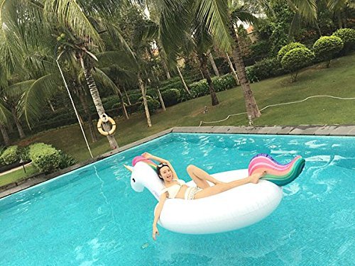 DOMIRE Giant Inflatable Unicorn Pool Floats 108
