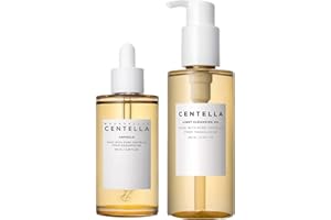 PREVENTLY Madagascar Aceite Limpiador De Centella, Centella Cleansing Oil Suave Aceite Limpiador, Aceite Puro Ligero con Efecto Limpiador Fresco (Ampoule & Cleansing Oil)