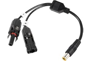 PNGKNYOCN Panel Solar a Cable Corto de 0.315 in, Conector de Panel Solar de 14 AWG a Cable Adaptador DC 7909 para generadores solares portátiles de Respaldo de estación de energía Recargable (0.3M)