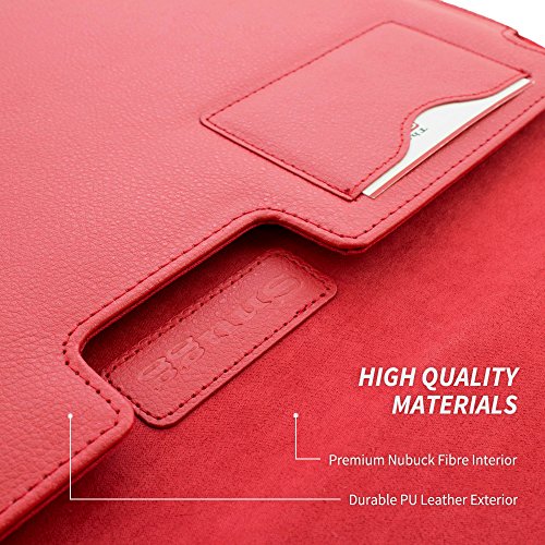 TheSnugg B00FJV1824 13Zoll Ärmelhülle Rot Notebooktasche – Notebooktaschen (33 cm (13 Zoll), Ärmelhülle, Rot, Baumwolle, Polyurethan, Einfarbig, Nubuck fibre) - 4