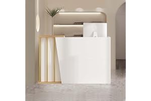 XNKLPY Mostrador Recepciones Peluqueria Mesa De Mostrador con Gran Espacio De Almacenaje para SalóN Tienda Hotel Supermercados Tiendas De Ropa(Size:100CM,Color:a)