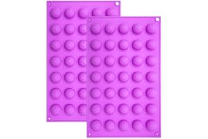 YXHZVON 2 Pièces Moule à Chocolat Boule, 35 Cavités Moule en Silicone Sphère, Moules à Chocolat Sphère pour Faire Boules De Chocolat Glaçons Bonbons (Violet)