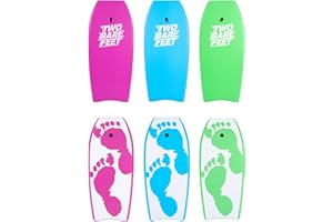 Two Bare Feet Future Print 42" Bodyboard Slick Bottom With Velcro Leash - EPS Core + EVA Textured Deck