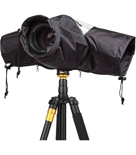 Copertura Antipioggia Fotocamera DAUERHAFT - Impermeabile Per DSLR, Nylon, 48x21x20 Cm, Con Cerniera