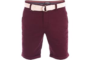 riverso RIVHenry Pantalones Cortos Chinos Bermudas Pantalones Cortos, 98% algodón, Azul, Claro Azul, Marino, Rojo, Verde, Naranja, Beige, Gris, W30 - W42