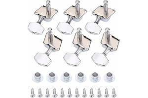 DEMERAS Chevilles D'accord de Guitare, 3L3R Têtes de Machine de Guitare Chevilles de Réglage pour Pièces de Guitare D'accordeur de Guitare électrique Acoustique Folk, Accessoires De Jeu