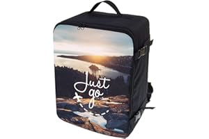 FEROCITY Wielofunkcyjny plecak podróżny bagaż kabina lot weekendowy plecak torba podróżna bagaż podręczny rozmiar 40 x 30 x 20 cm Just Go [102], Just Go, 40x30x20cm, Plecak podróżny