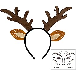 Masque Tête De Cerf En Caoutchouc Pour Déguisement - Idéal Halloween, Carnaval, Fêtes Déguisées - Renne Complet Avec Bois - Accessoire Fête Masquée