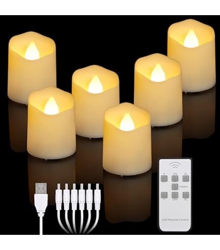FREEPOWER 12 oplaadbare led-theelichtjes met afstandsbediening