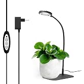 SANSI Grow Lamp for Indoor Plants, 12W | Full Spectrum, Dimmable, Ideal for Pots, Succulents and Indoor Gardening, 3/6/12h Ti