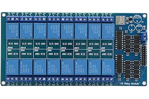 REDXIAO Relay Module, 16-channel 5V Relay Module Control Board with Optocoupler For Microcontroller Module
