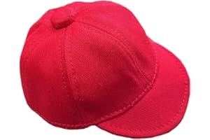 niannyyhouse Cappellino da baseball in peluche, per bambole di peluche da 10-15 cm, accessorio per vestire (rosso)