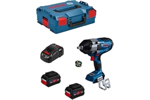 Bosch Professional BITURBO avvitatore a massa battente a batteria GDS 18V-1000 C (coppia ser. 1.000 Nm, coppia spunto 1.600 Nm, 2 batterie ProCORE18V 8.0Ah, caricatore rapido GAL 1880 CV, L-BOXX 136)