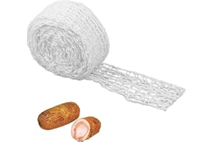 MOZEAT LENS Meat Netting Roll, Size 18 Cooking Wrapping Mesh Smoked Meat Beef Poultry Ham Netting Elastic Cooking Twine Netting Meat Curing Chamber Turkey Ham Press Mold for Deli Meats Sausage Making Supplies