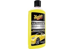 Meguiar's G17716EU Ultimate Car Wash & Wax 473ml, Shampoo that leaves a deep, glossy, just-waxed shine