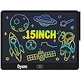 Dyazo 15 Inch Writing Tablet Pad | LCD Re-Writable Colorful Screen Pad with Stylus | Digital Graphic Slate for Kids & Students, Drawing, Learning and Office Notes (Black)