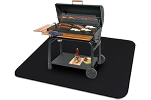 MSFE Kwadratowa ognioodporna mata do grillowania, mata pod grill, wielokrotnego użytku i wodoodporna ognioodporna mata ognioodporna, żaroodporna i wodoodporna mata, na taras, trawę, grill, ognisko, kemping, podłogę drewnianą