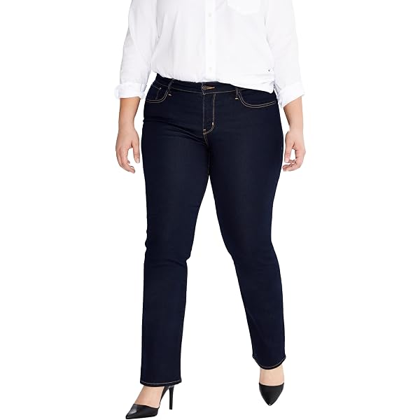 Levi's Damen 724 High Rise Straight Jeans – Stretch-Denim, Hoher Bund, Gerade Beinform, Plus Size