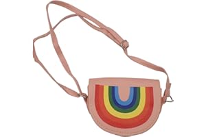 Topkids Accessories Niedliche Kinder-Umhängetasche in Lederoptik, Regenbogen-Tasche, kleines Mädchen, kleine Umhängetasche für Mädchen, Frauen, Handtasche