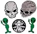 Produktbild i-Patch - Patches - 0099 - Totenkopf - Schwarz - Außerirdische - Alien - Flicken - Aufnäher - Sticker - Badges - Bügelbild - Aufbügler - Iron-on - Applikation - Zum aufbügeln - I Want to Leave