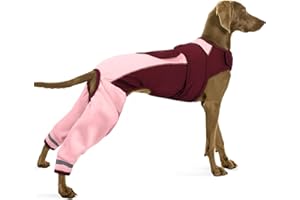 PUMYPOREITY Op Body Hund, Hundebody Nach Op Hündin Kastrationsbody Rüde Op Schutz Hinterbeine Leckschutz für Hunde Nach Op Beinschutz Hinten Hinterbeine Ärmel Leckschutz(Rosa, L)