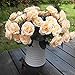 Produktbild Lanlan 12 Head Echt Latex Touch Rose Blumen für Hochzeit und Home Design Bouquet Decor Main Farbe: Champagner