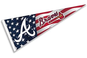 WinCraft Braves Nation USA Stars and Stripes Pennant Full Size Pennant Flag