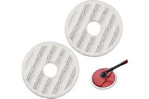 PLCATIS Spin Mop Head Replacement 2PCS Spin Mop Heads Refill 24cm Efficient Cleaning Easy-to-Attach Microfibre Mop Head Pad Replacement for a Sparkling Floor