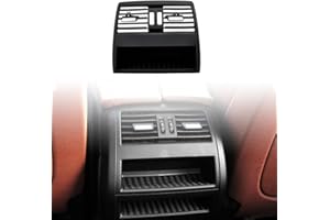 MKptopia Couvercle de panneau de grille de ventilation pour climatiseur arrière de voiture sans chrome compatible avec BM-W Série 5 F10 F11 F18 520i 523i 525i 528i 535i Sans trou