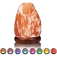 Calconox USB Himalayan Salt Lamp with 7 Colors Changing, Natural Crystal Salt Light Glow Hand Crafted Night Light for Lighting, Decoration and Gift