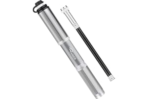 Pompa per bici RYACO, pompa per pneumatici per bicicletta in lega di alluminio da 160 PSI ad alta pressione, mini pompa per pneumatici per bicicletta portatile, adatta per bici da strada e mountain bike, con valvola universale Presta e Schrader, supporto per ago / telaio