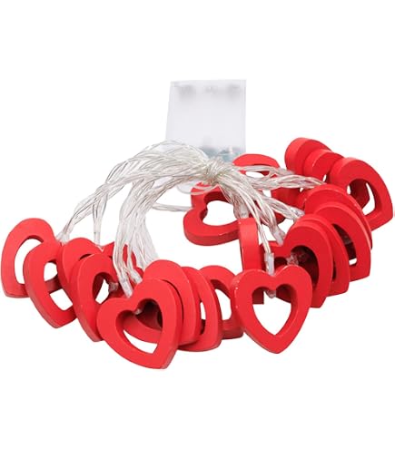 LYUBASA Confezione da 3 luci per finestre di San Valentino con timer, alimentate a batteria, da appendere, a forma di cuore, con ventosa, lampada a LED per caminetto, decorazione interna della casa