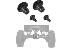 ZLIT FCX24 Lot de 2 engrenages de voiture télécommandés en acier trempé pour FMS 1/24 FCX24 RC Power Wagon Xiaoqi RC Noir