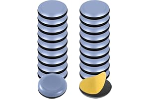KURKIP Möbelgleiter, Teflon-Stuhlgleiter, selbstklebend, Möbelgleiter, Stuhlgleiter, Universalgleiter, für Esstisch- und Stuhl-Set, 20 mm