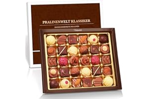 ‎PRALINENCLUB Pralinenbote – Pralinenwelt Klassiker mit 30 handgefertigten Pralinen deutscher Chocolatiers, das Pralinen Geschenk