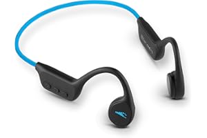 H2O Audio TRI Multi-Sport Waterproof Bone Conduction Open Ear Headphones - Bluetooth for Running/Cycling, MP3 for Swimming - Blue