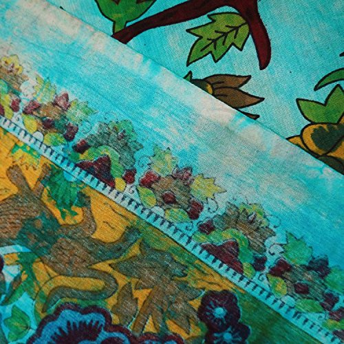 Handicrunch Baum des Lebens Tapisserie Wandbehang Tapisserie Full Größe Bettlaken aus Baumwolle Wandteppiche 92 „x 82“ - 2