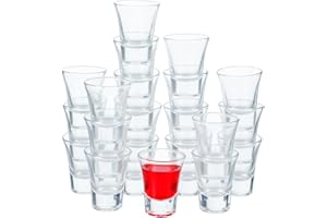 ULTECHNOVO Lot de 24 tasses en verre pour communion, services d'église, tasses à eau bénite élégantes compatibles avec les plateaux standard
