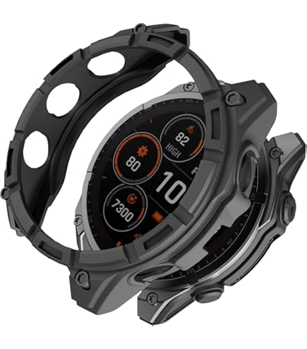 Hoesjes compatibel met Garmin Tactix 8 AMOLED 51 mm 47 mm hoesje, TPU