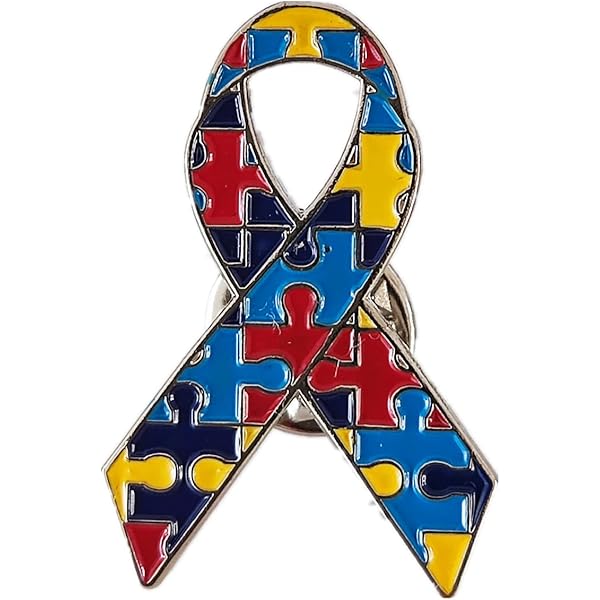 Lot De 6 épingles De Sensibilisation En Forme De Puzzle - Alliage De Zinc - Pour Vêtements, Sacs, écharpes