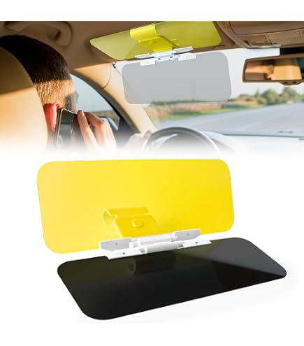 Pare-Soleil Voiture 2-en-1 Jour & Nuit - Visière Anti-Éblouissement En PMMA, Protection UV 97% | Pour Conduite Sécurisée, Réduit La Fatigue Oculaire - 6
