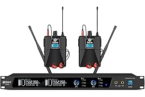 D Debra Audio PRO ER-202 UHF Dual Channel Wireless In Ear Monitor System With Transmitter and Receiver for Stage, Recording Studio, Musicians, Monitoring (2 Bodypack with Transmitter)