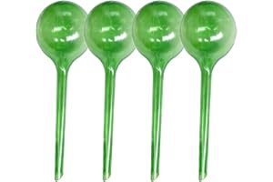 EWENYS 4 Pack Plant Self Watering Bulbs, Ø 8cm Aqua L Size, Self Watering Globes for Holiday Plant Watering,Self watering system for your plants up to 2 weeks Drip Irrigation Device (Green)